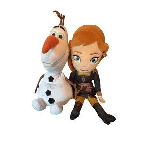 2019 Kohls Cares Disney Frozen 2 Anna 15" Olaf 10" Plush Stuffed Animal Toy
